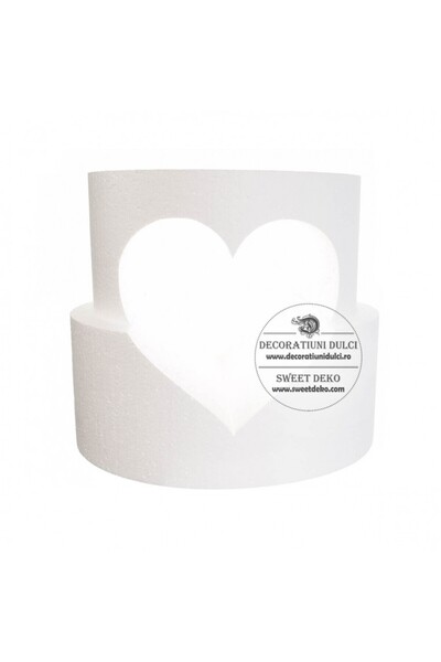 Decoratiuni Dulci Macheta, set 2 etaje inima - 10 cm