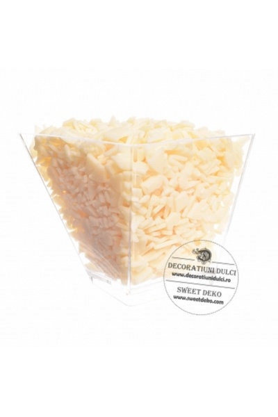 Decoratiuni Dulci Paiete albe din ciocolata compound (500g)