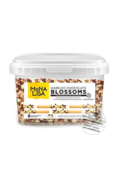 Decoratiuni Dulci Blossoms duo decorations, dark white chocolate, Callebaut