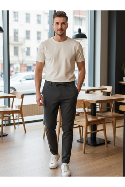 MONJER Men's Comfort Jogger Pants with Elastic Waist