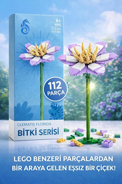 ZİVENTA Dekoratif Çiçek Modeli Legosu Hediyelik Solmayan Çiçek Yapı Oyuncağı ...