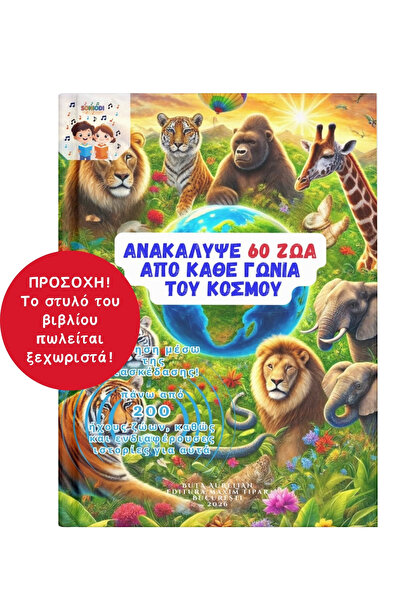 Soniodi Ανακάλυψε 60 ζώα από κάθε γωνιά του κόσμου – Διαδραστικό Βιβλίο