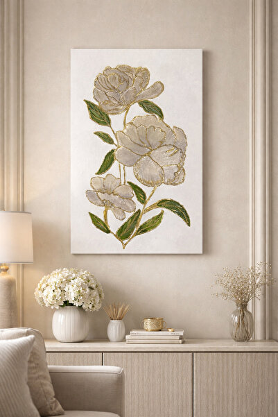 Lucia Cappadocia Çiçek Desenli,Rölyef Dokulu,El Yapımı Tablo