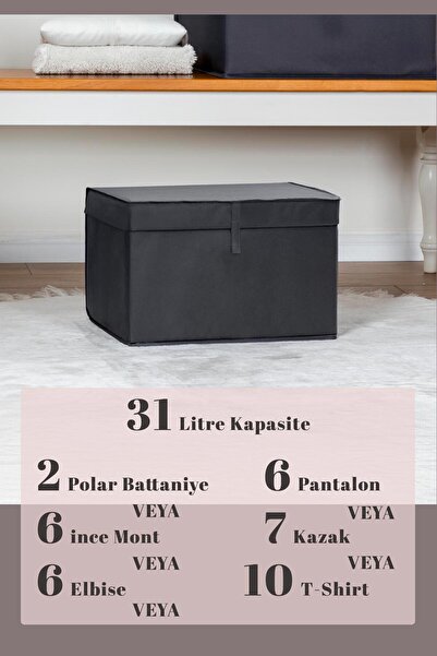 Helen's Home Kutija sa poklopcem za odlaganje odjeće Ćebe Organizator kutija ...