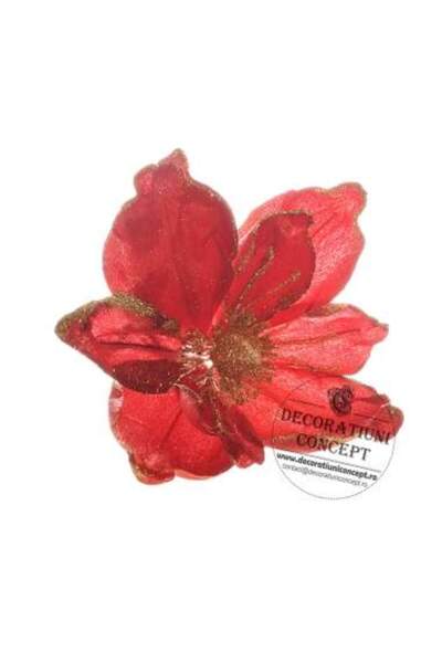 Decoratiuni Dulci Decor floare Craciun rosie