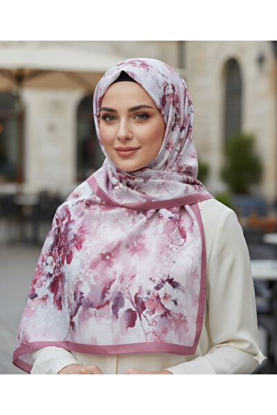 REMOMODA Patterned Floral Model Shawl Italian Soft Shawl High Quality