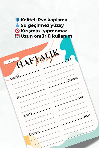 Metranya Haftalık Planlayıcı Yazsil Kalemli Günlük Planlayıcı Yapılacaklar Listesi To Do List Planner Notepad