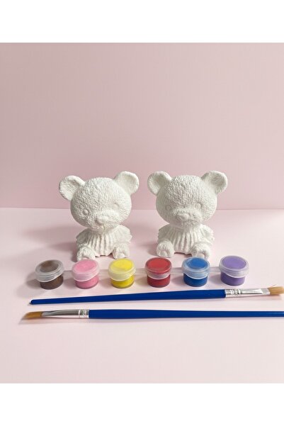 BalibeeCandle Sevgiliyle Etkinlik 2’li Ayıcık Taş Boyama Seti-Sevgili / Anne-...