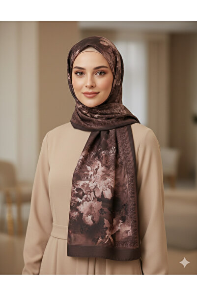 REMOMODA Patterned Floral Model Shawl Italian Soft Shawl High Quality