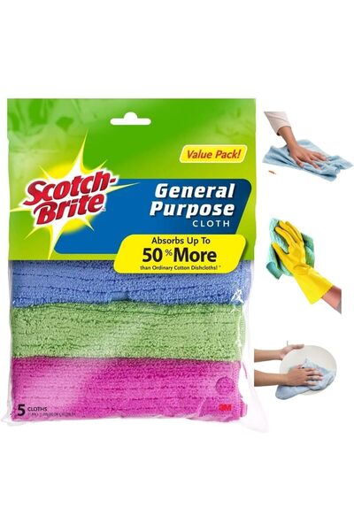 Scotch قماش -برايت من الألياف الدقيقة متعدد الاستخدامات، عبوة اقتصادية تحتوي ...