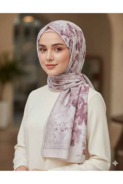 REMOMODA Patterned Floral Model Shawl Italian Soft Shawl High Quality