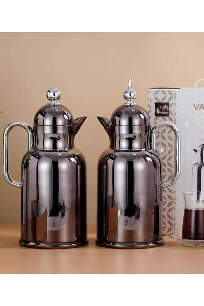 Royal طقم ترمس قهوة وشاي بتصميم عصري فاخر مع عزل حراري عالي حجم 1/1 لتر