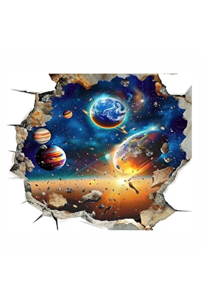 OEM Autocolant de perete cu spațiu 3D și planete