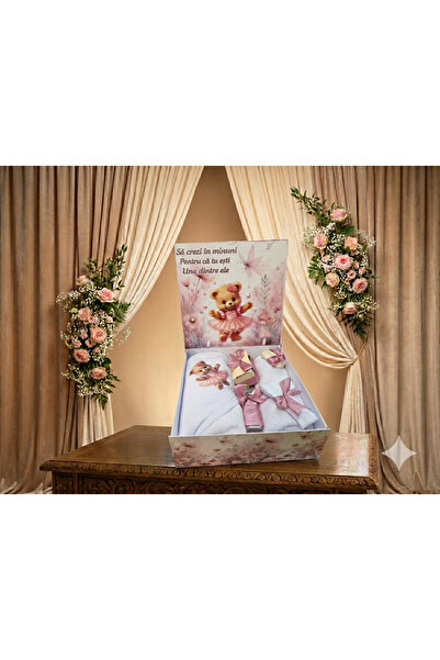 MASSIBEBE Premium Baby Girl Christening Kit, Teddy Bear and Butterflies Theme...