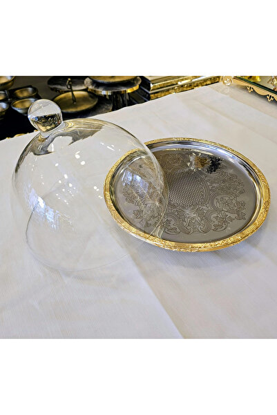 MaviDamla Stainless Steel Glass Vase Presentation Stand with Cast Iron Legs 3...