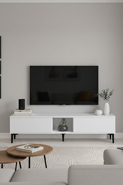 CENEYRA TSA1599B - APLOS TSA150 TV STAND, TV SEHPASI, TV ÜNİTESİ BEYAZ 150CM
