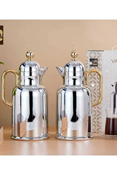 Royal طقم ترمس قهوة وشاي بتصميم عصري فاخر مع عزل حراري عالي حجم 1/1 لتر