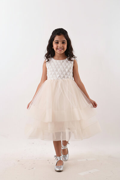 SOULTAN Floral Ruffle Dress For Girls