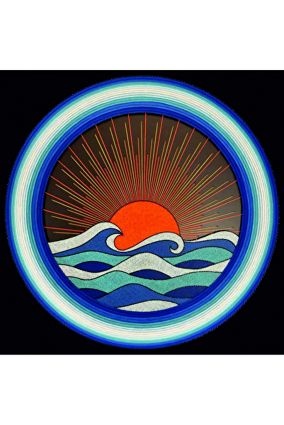 Tiydem مجموعة فنون فلوجرافيا للمستوى المتقدم - شروق الشمس في البحر