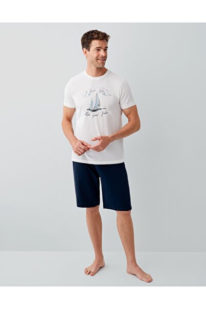 Arnetta Men's Cotton Short Sleeve Shorts Pajama Set