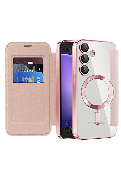 Techsuit Husă tip carte SmartMag pentru Samsung Galaxy S23 FE, roz