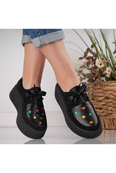 Polinski Shoes Polka Dots Shoes with Perforated Details Made in Romania