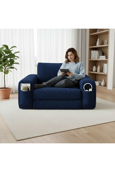 Puftic MAHAL MİNİ Konforun En Şık Hali Koltuk Berjer Tamamen Sünger Yıkanabil...