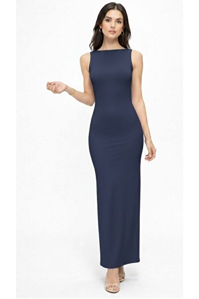 Maison La Femme Women's Long Summer Dress with Slit Detail