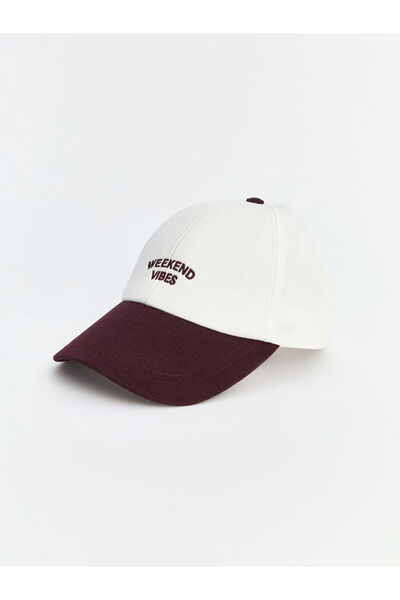 LC Waikiki Ecru Text Embroidered Women's Cap Hat