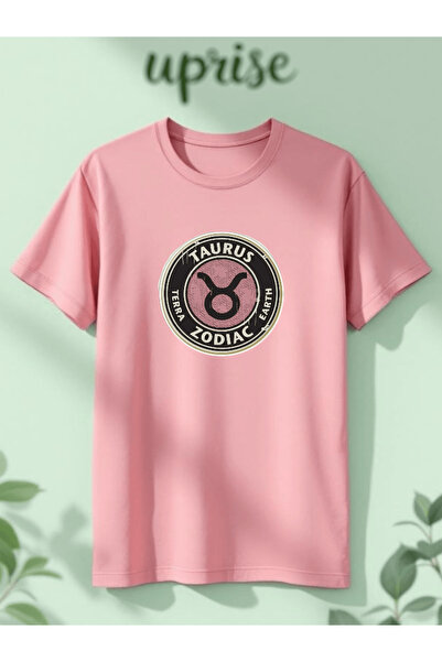 Vordevia Taurus Zodiac Astrology Printed Cotton Oversize T-Shirt