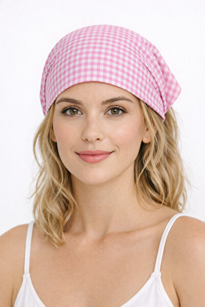laviyonsa Checkered Zefir Fabric Bandana 40*40