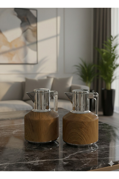 Generic Elegant 1-liter tea or coffee thermos set