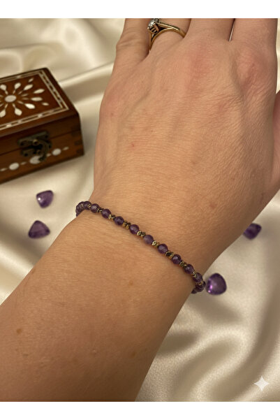 Zihintaşı Atölyesi Amethyst Stone Natural Stone Handmade Bracelet