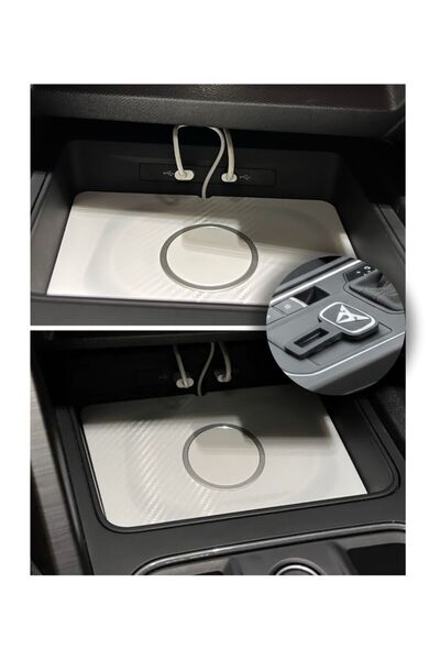 MASEM GROUP Cupra Formentor Magsafe Sarj tutucu ve 2'li Toka Set - CARBON DESEN