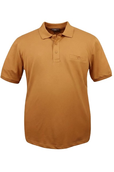 tambattal Large Size Lycra Pique Polo Collar T-Shirt with Pockets