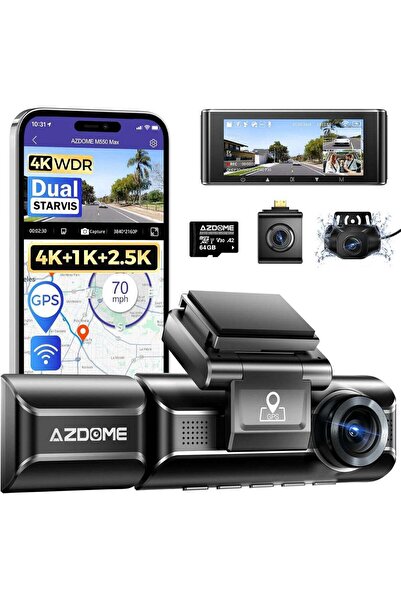 AZDOME كاميرا M550MAX 4K للسيارة