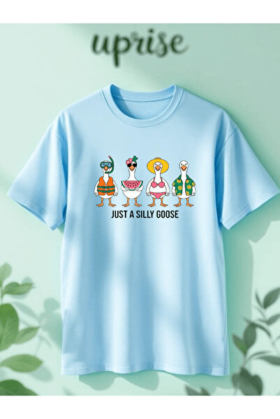 Vordevia Just a Silly Goose Printed Cotton Oversize T-Shirt