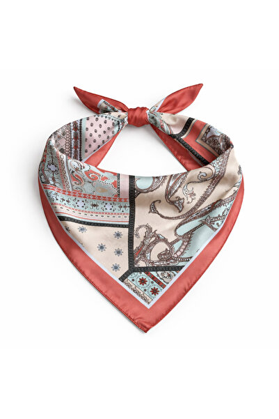 KUMSAL AKSESUAR Etnik Desen Fular Bandana 50x50cm