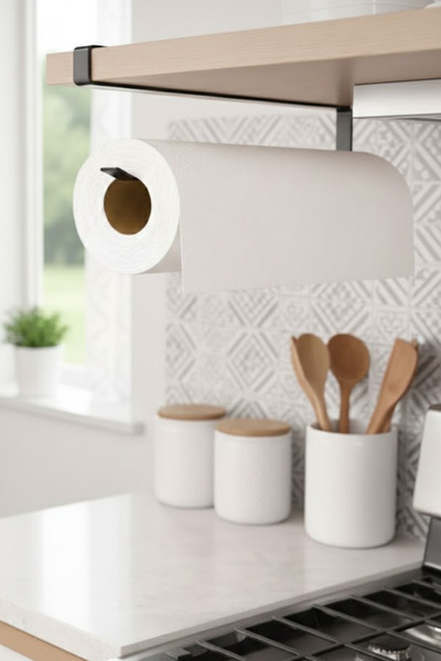 UG Home Suport pentru șervețele negru, cu suport pentru rolă, pentru interior...