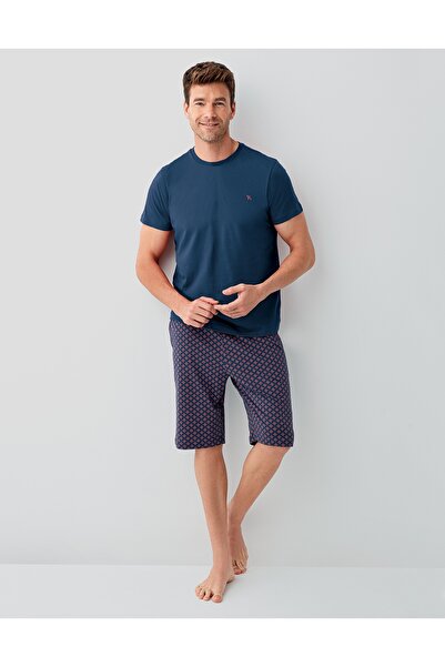 Arnetta Men's Cotton Short Sleeve Bermuda Pajama Set