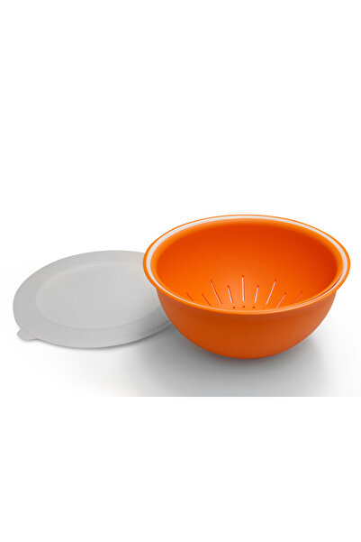 Omada Set Salad bowl + colander + lid d.26 cm / 3.5L SanaLiving - Orange