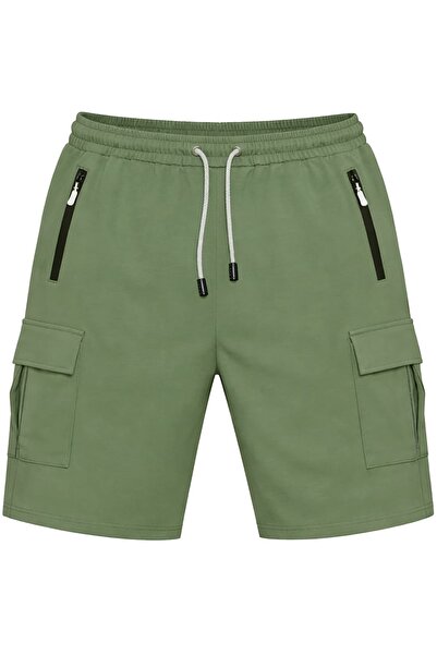 tambattal Large Size Combed Cotton Shorts with Cargo Pockets (Extra Comfortab...