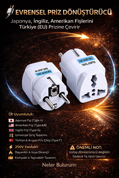 nelerbulurum Yüksek Kalite Evrensel Priz Dönüştürücü Japonya Ingiliz Amerikan...