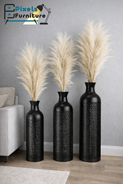 PixelsFurniture 3-piece vase set, luxury metal vases from Pixel Furniture, de...