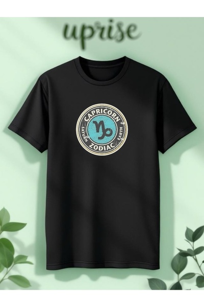 Vordevia تي شيرت قطني كبير الحجم مطبوع عليه برج الجدي من الأبراج الفلكية