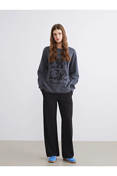 LC Waikiki Black Elastic Waist Women's Trousers