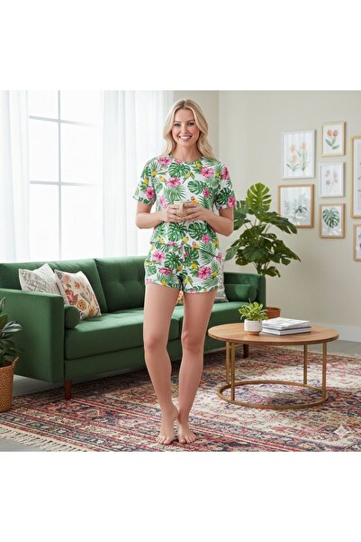 PEMBİŞ HOMEWEAR Σετ Σορτς με Πολύχρωμα Λουλούδια