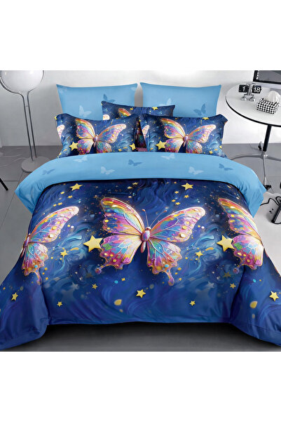 Patul Fine Cotton Linen, Sulphur, Double Bed, 2 Persons, 6 Pieces