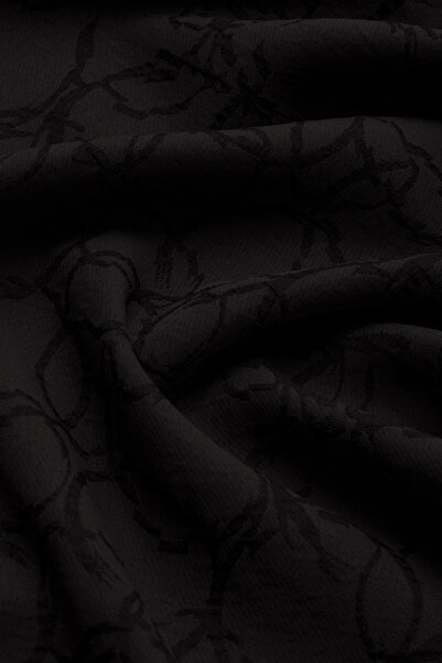 praye Șal cu model inelat negru