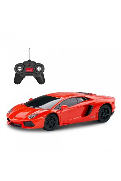 Rastar Masina Cu Telecomanda Lamborghini Aventador Rosu Cu Scara 1 La 24